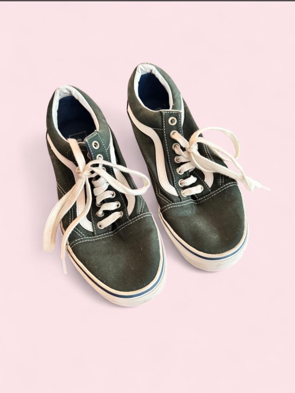 Green Canvas Old Skool Vans